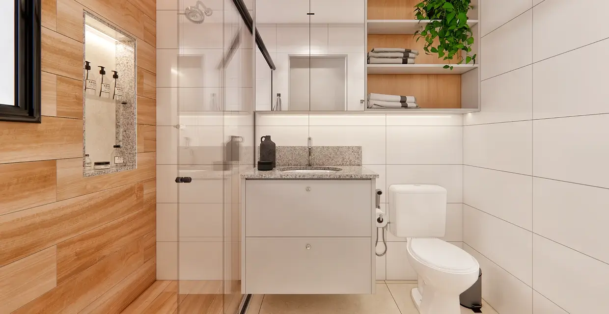 Detalhe de acabamento — apartamento Sirius Residence, Santos