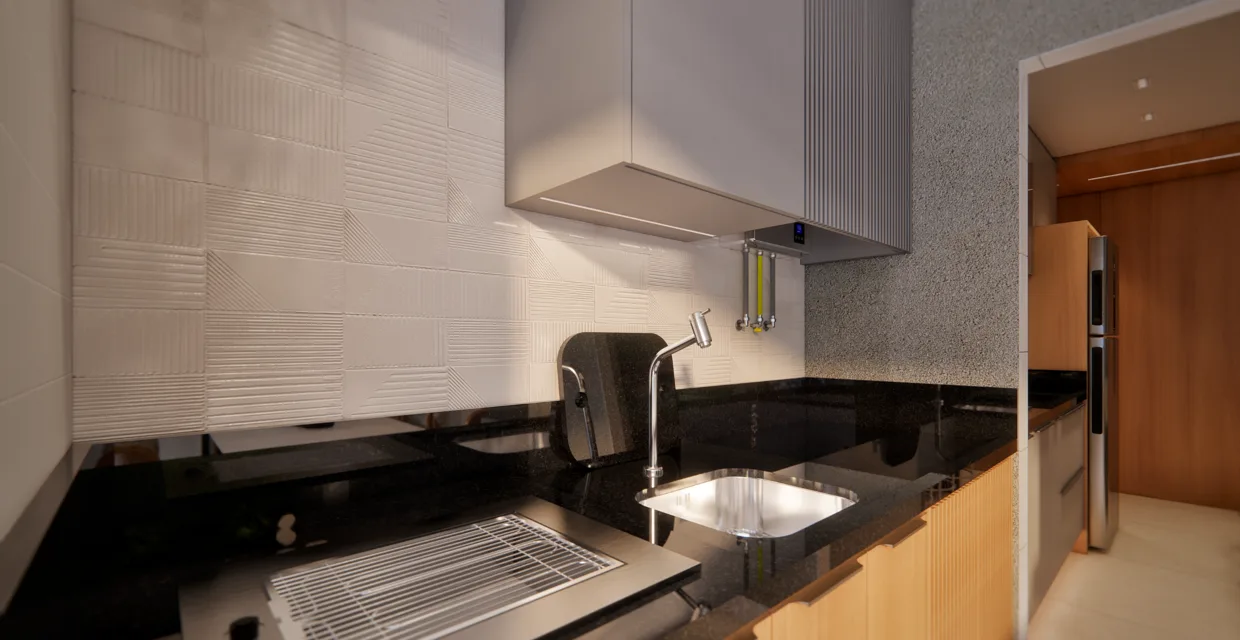 Apartamento decorado — Sirius Residence, Campo Grande, Santos