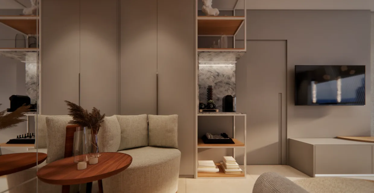 Apartamento decorado — Sirius Residence, Campo Grande, Santos