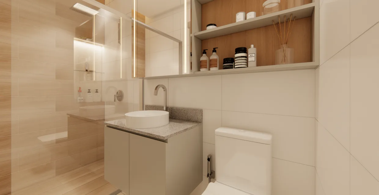 Studio decorado — Sirius Residence, Campo Grande, Santos