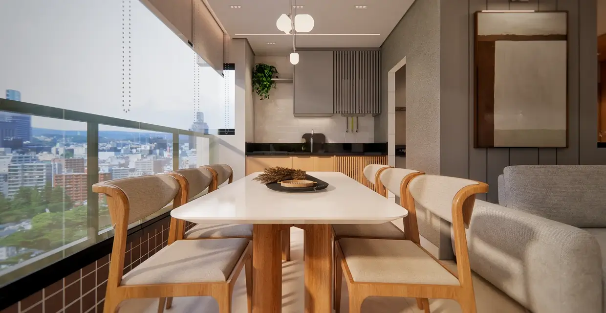 Varanda gourmet do apartamento de 2 suítes — Sirius Residence