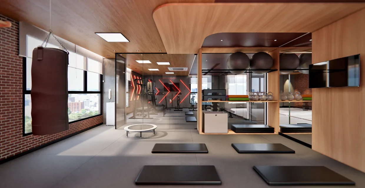 Sala funcional — pavimento de lazer do Sirius Residence