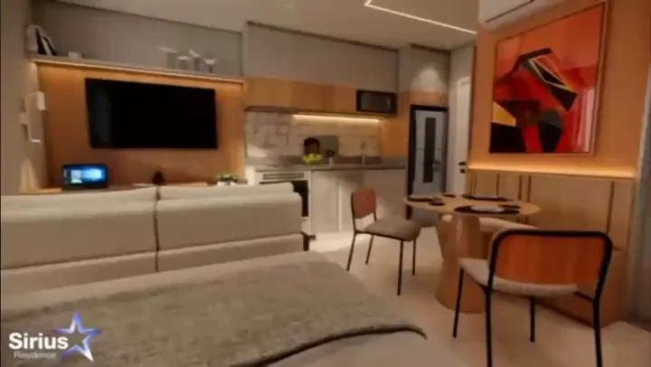 Vídeo renderizado do studio — Sirius Residence